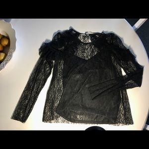 ZARA Beautiful Black Lace Ladies Blouse